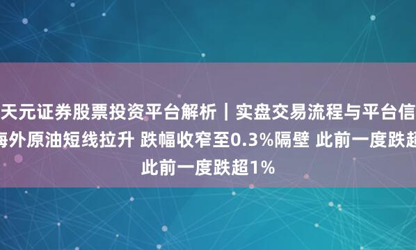 天元证券股票投资平台解析｜实盘交易流程与平台信息 海外原油短线拉升 跌幅收窄至0.3%隔壁 此前一度跌超1%