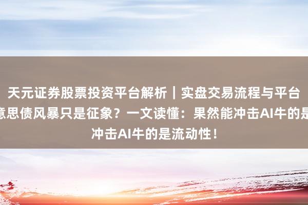 天元证券股票投资平台解析｜实盘交易流程与平台信息 好意思债风暴只是征象？一文读懂：果然能冲击AI牛的是流动性！